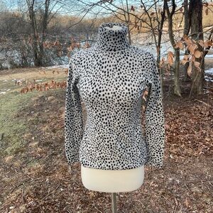 Charter Club Black and Gray Cashmere Turtleneck Sweater